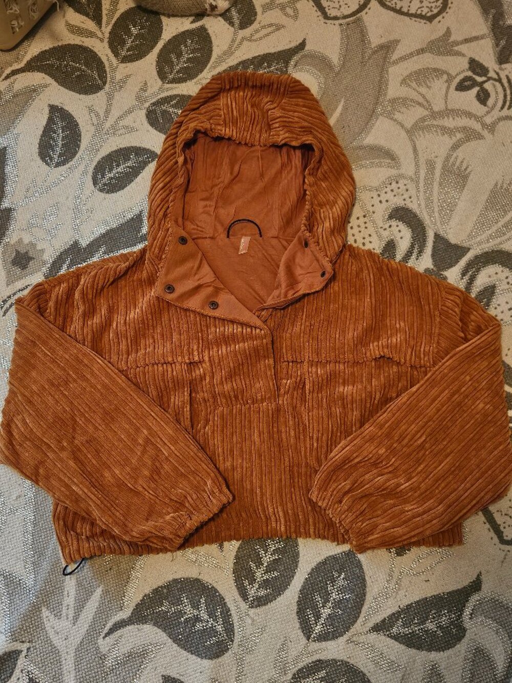 Free People Movement Bring the Heat Corduroy Hoodie Cropped Oversized XS-L